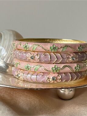 lilac pink fairycore bangle set🪻🌸